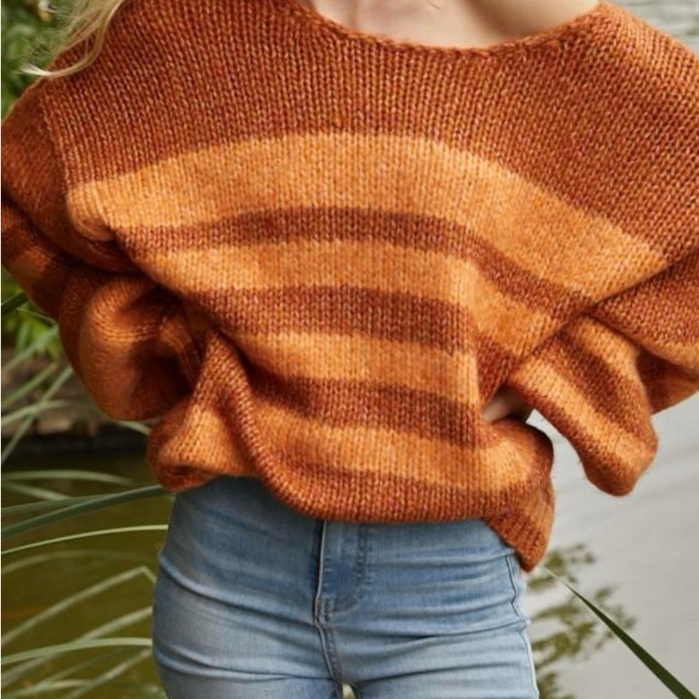 Striped Orange Sweater